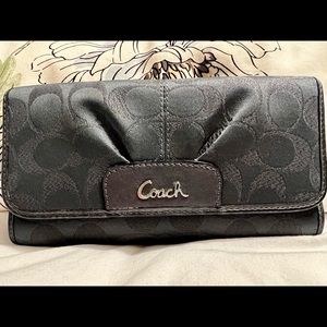 Coach signature large gray wallet
